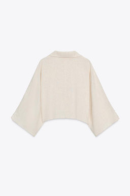 CROCHET TRIM KNOT SHIRT - Zara фото 7