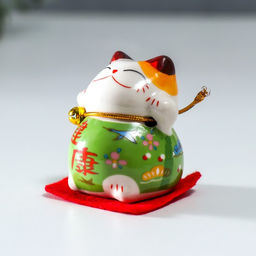 Сувенир керамика Манэки-нэко в костюмчиках на подушечках 4,5х3,8х4,6 см набор 5 шт - Simaland фото 4