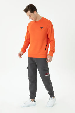 U. S. Polo Assn / Мужской оранжевый комфортный свитшот с круглым вырезом - U.s. polo assn фото 18