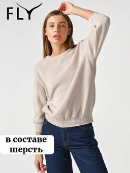 Джемпер вязаный свободный розовый лепесток