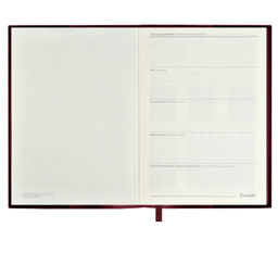 Ежедневник недатированный ESCALADA, А5+, 160 л., арт. 67191/ 10 ШЕВРЕТ БОРДОВЫЙ