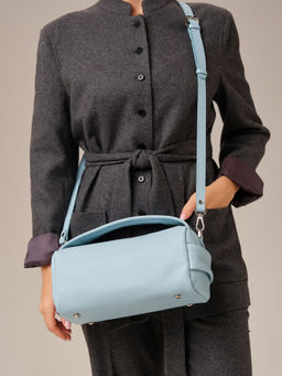 Кожаная сумка Solea DBR 31365 светло-голубой  фото 7