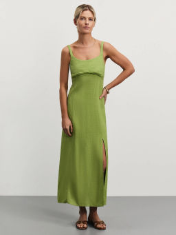 Сарафан из вискозы и льна прилегающего кроя / Zarina  фото 2