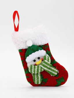 Подарочный набор в новогоднем носке Снеговик, крем для рук, бомбочка для ванны и пилка для ногтей, URAL LAB