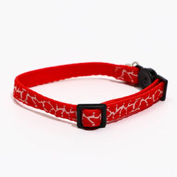 Ошейник кошачий Жираф, 30 х 1 см, красный - Пижон фото 2