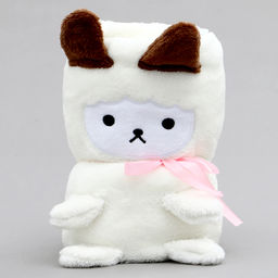 Мягкая игрушка-плед Овечка, 20 см, цвет белый