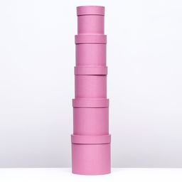 Набор шляпных коробок 5в1, розовый, 20 х 20 - 13 х 13 см - Simaland фото 3