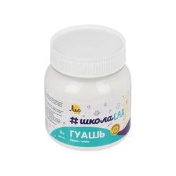 Краска гуашь Лео ШколаСад группа 4 в баночке LG-220 220 мл 4 шт. 102 белая/ white