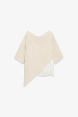 ASYMMETRIC COMBINED KNIT TOP - Zara фото 8