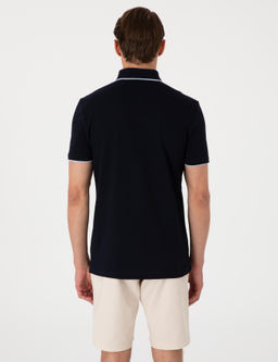 Lacivert Slim Fit Polo Yaka Ti__rt - Pierre cardin фото 5