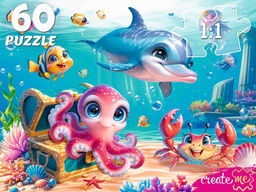 Puzzle 60 элементов "Морские жители" (П60-5990)