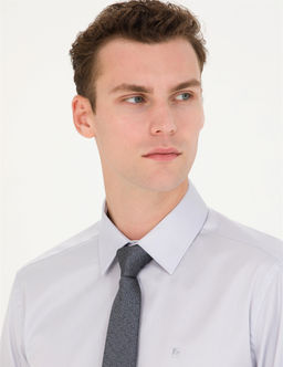 Gri Slim Fit Uzun Kollu Basic G_mlek