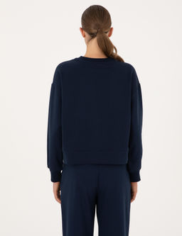 Lacivert Oversize Sweatshirt - Pierre cardin фото 5