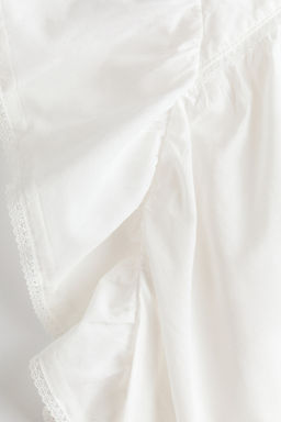 Blusa de manga circular con ribete de encaje - H&m фото 6