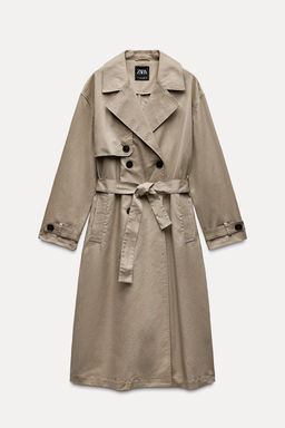 LONG TRENCH COAT WITH BELT - Zara фото 6