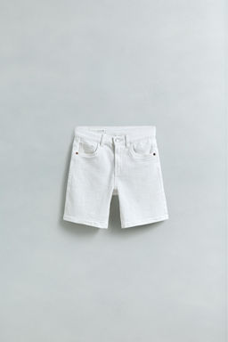 BASIC STRAIGHT DENIM BERMUDA SHORTS - Zara фото 5