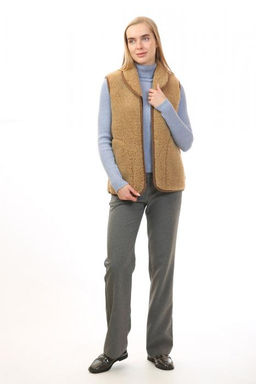 Жилет арт.1217-11/мол.воротник ТАРА Камель - Altro фото 2