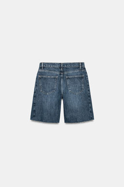 BERMUDA DENIM RELAXED TIRO MEDIO ZW COLLECTION / Azul - Zara фото 8