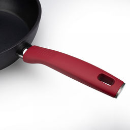 Сковорода с антипригарным покрытием д28см Грейси, h7,5см, s2,8мм, дно д18,8см, s4,9мм, глубокая, кованный алюминий, бакелитовая ручка c покрытием soft touch, TalleR (Китай) Подходит для всех видов плит, включая индукционную. - Домашняя мода фото 5