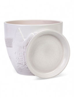 Набор горшков цветочный поддоном 4 шт 0,6 / 1,4 / 2,5 / 5 л керамика белый Галандия