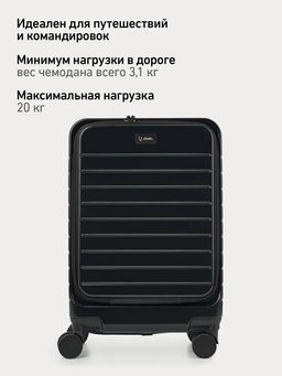 Чемодан для ручной клади JOGEL ESSENTIAL Carry on Spinner, черный фото 19