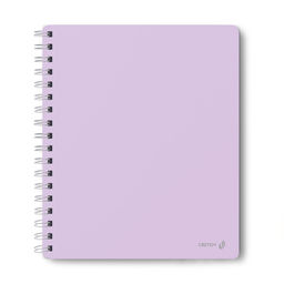 "Светоч" ТЕТ96-001 Тетрадь общая с пластиковой обложкой, 500 мкм., тиснение серебряной фольгой, A5 96 л. на гребне 65 г/кв.м , белизна 100 % 4 шт. клетка 01930 Лиловая