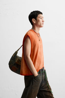 WASHED EMBROIDERED TANK TOP - Zara фото 6