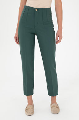 Женские темно-зеленые брюки из плотной ткани Неожиданная скидка в корзине - U.s. polo assn фото 2