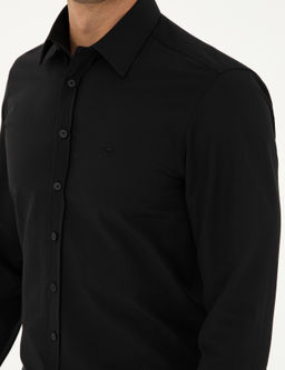 Siyah Slim Fit Arm_rl_ Uzun Kollu G_mlek