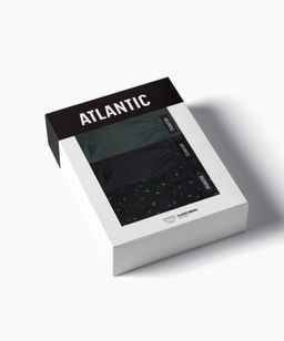 ATLANTIC 3MP-178 Трусы спорт Forest - набор 3 шт. черный + изумрудный + черный  фото 7