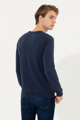 U. S. Polo Assn / Мужской темно-синий базовый свитер - U.s. polo assn фото 11