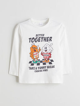 Bask?l? Erkek ?ocuk Pijama Tak?m