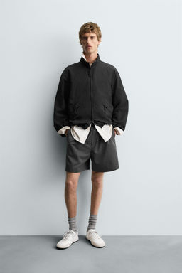 CONTRAST WAIST BERMUDA SHORTS