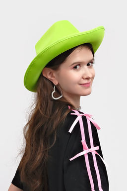 Карнавальная шляпа "Неон" зелёная р-р 56-58