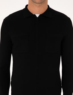 Siyah Regular Fit Fermuarl_ Triko H_rka - Cacharel фото 6