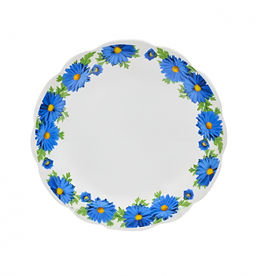Тарелка мелкая 7 Лазурь (вырезной край), фарфор арт. т7-17-098 (52222)