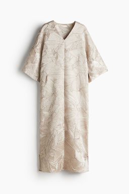 Vestido caft?n en sat?n arrugado