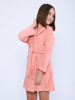 Халат подростковый из махры Нежность светло - розовый - Амадэль фото 16