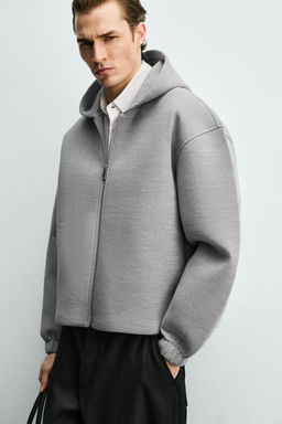COMPACT BOXY FIT ZIP-UP SWEATSHIRT - Zara фото 14
