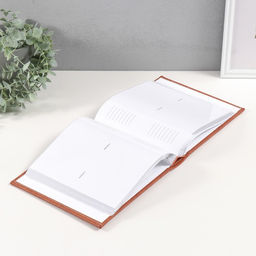 Фотоальбом на 200 фото 10×15 см кожзам «Цветочная текстура», бумажные листы, коричневый, 5×23×22 см