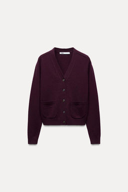 100% WOOL BASIC CARDIGAN - Zara фото 7
