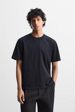 SLIM FIT MEDIUM WEIGHT T-SHIRT - Zara фото 11