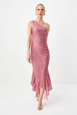 Kahverengi Payet Astarl? Orme Maxi S?k Elbise TPRSS26EL00174 - Trendyolmilla фото 6
