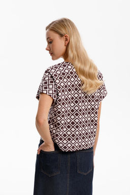 ЕВТ 3286/серо-сиреневый,ромбы фуфайка жен