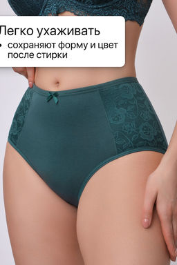 Набор трусов OIRO 3904 хлопковые с цветочным узором 3 шт