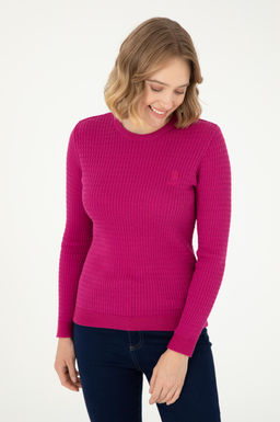 Женский базовый свитер цвета фуксии Неожиданная скидка в корзине - U.s. polo assn фото 3