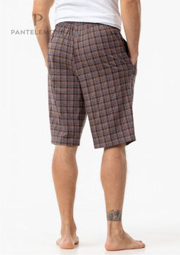Мужские шорты PH-127 Клетка серая/бордовая - Pantelemone фото 10