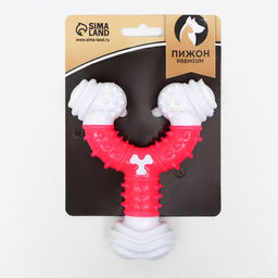 Игрушка двухслойная (твердый и мягкий пластик) Рогатка, 12 см, розовая - Пижон фото 4