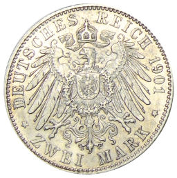2 марки 1901 года Германия (Пруссия) 200 лет Пруссии