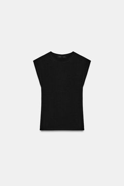 CAMISETA CON ALGOD?N / Negro - Zara фото 4